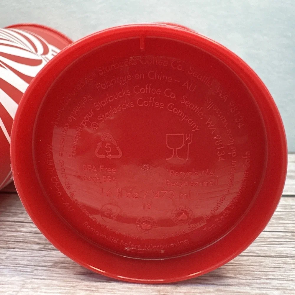 Lot‎ of 2 Starbucks Holiday Red Cup Day (16 oz) Reusable Hot Cup (No Lids)